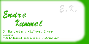 endre kummel business card